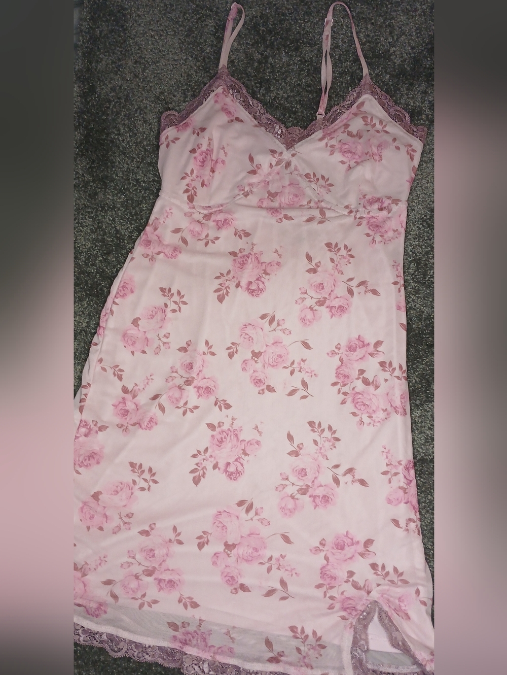 wild fable Pink Floral Lace-Trim Slip